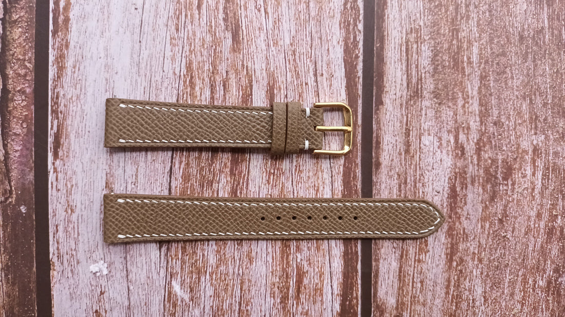 Brown Epsom Leather Strap For Omega Seamaster LL6590 Watch