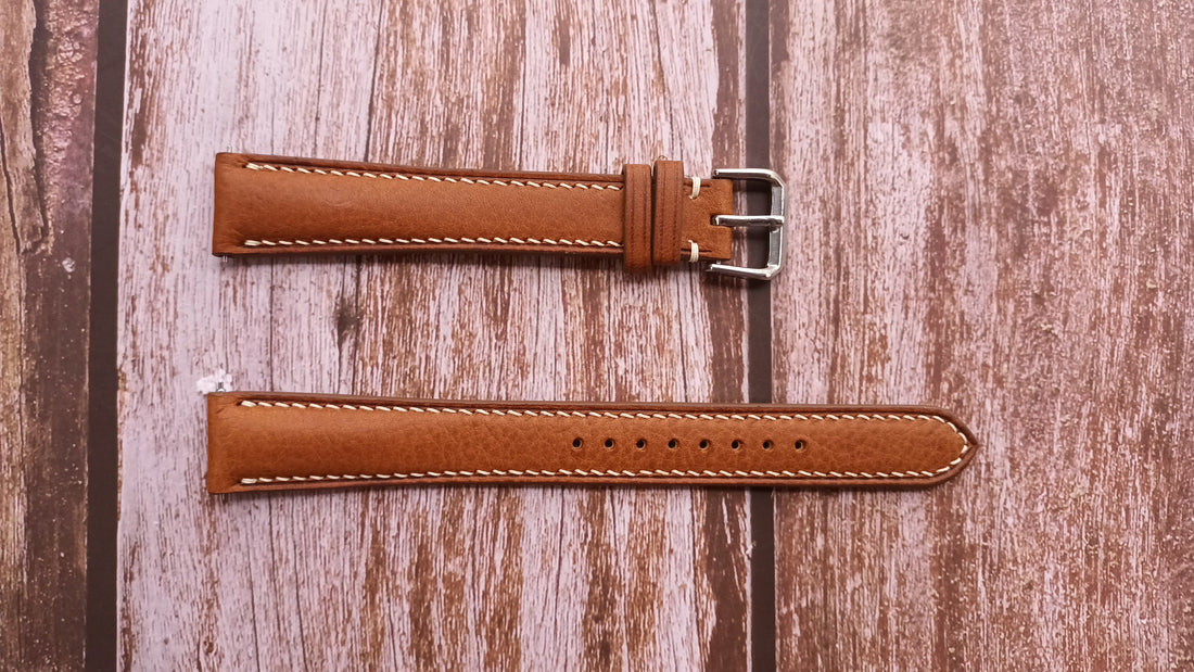 Brown Italian Veg Tanned Minerva Leather Strap For Citizen BL5250-02L Watch