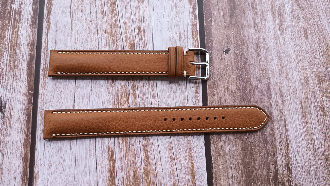 Brown Italian Veg Tanned Minerva Leather Strap For Samsung Galaxy Classic 4 Watch