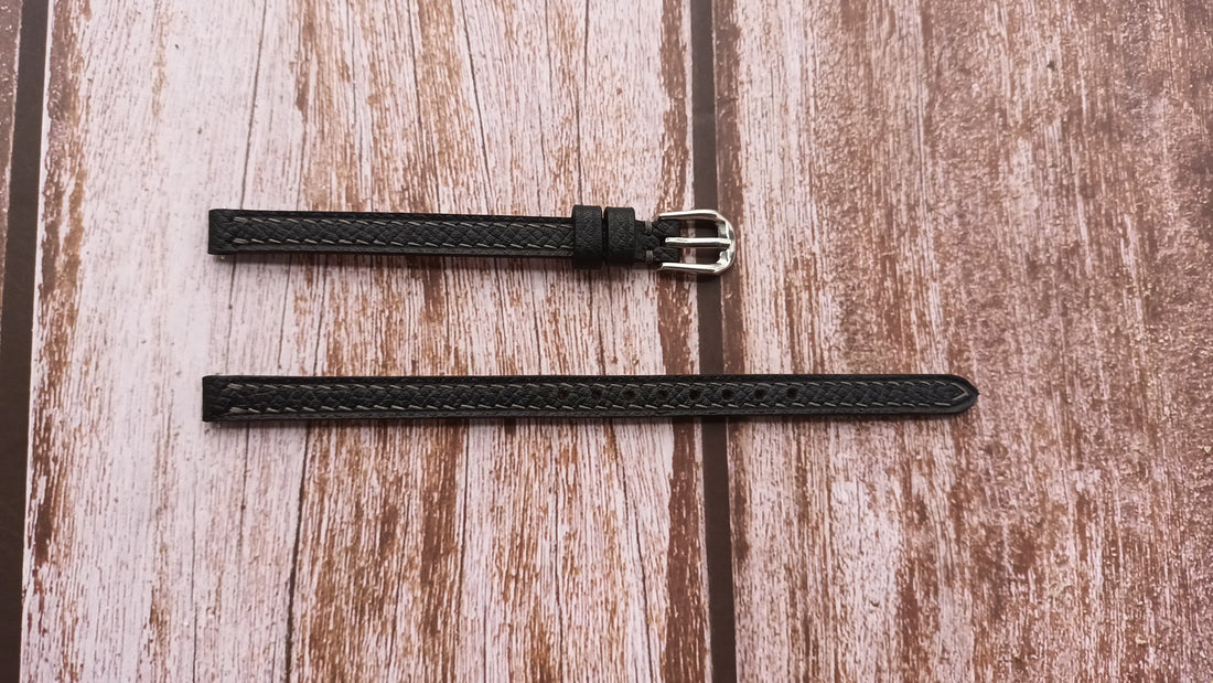 Black Epsom Leather Strap For Lola Rose Watch