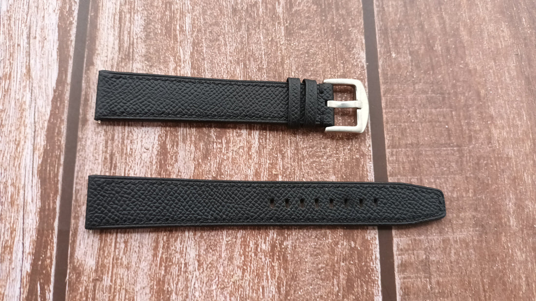 Black Epsom Leather Strap For Seiko SPB151J1 Watch