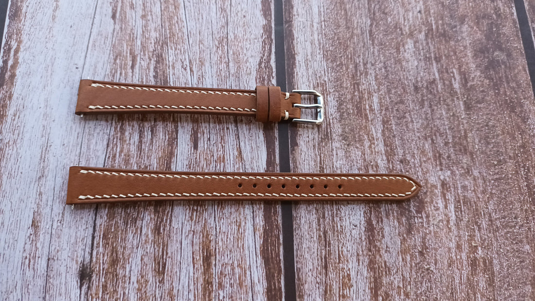 Brown Barenia Leather Strap For 1941 Oyster Rolex Watch