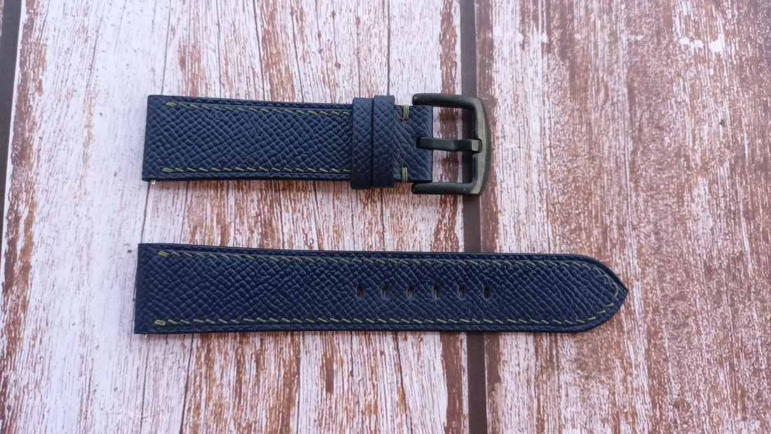 Navy Epsom Leather Strap For Oris Big Crown ProPilot TLP Limited Edition Watch