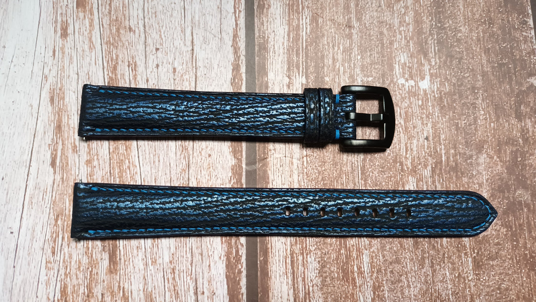 Custom Blue Shark Skin Strap