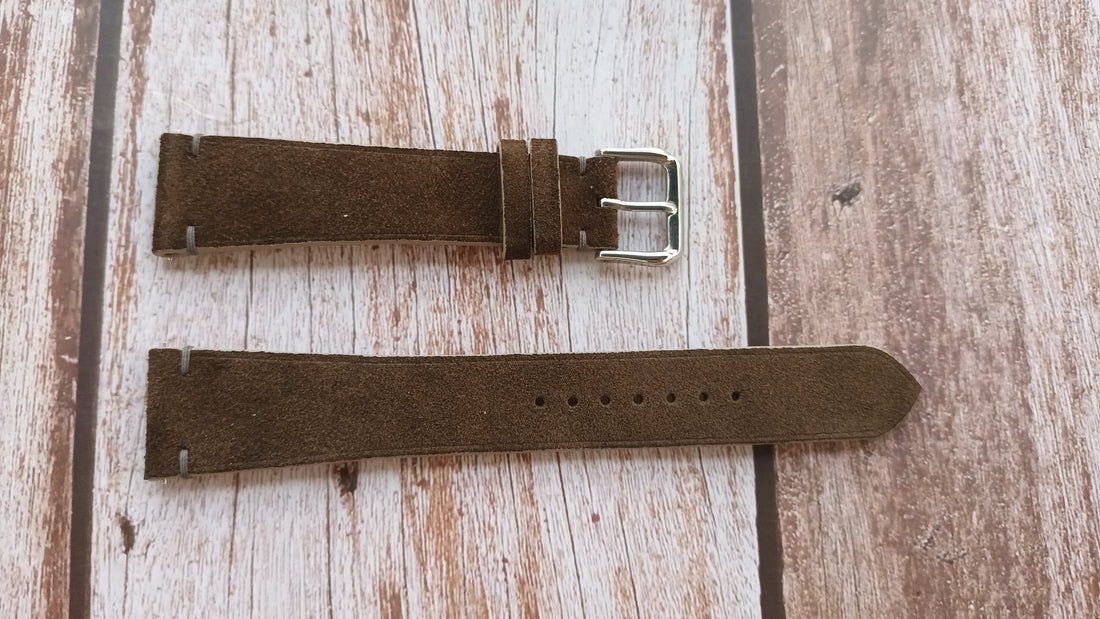 Dark Gray Sudue Leather For Tag Heuer Targa Florio Watch