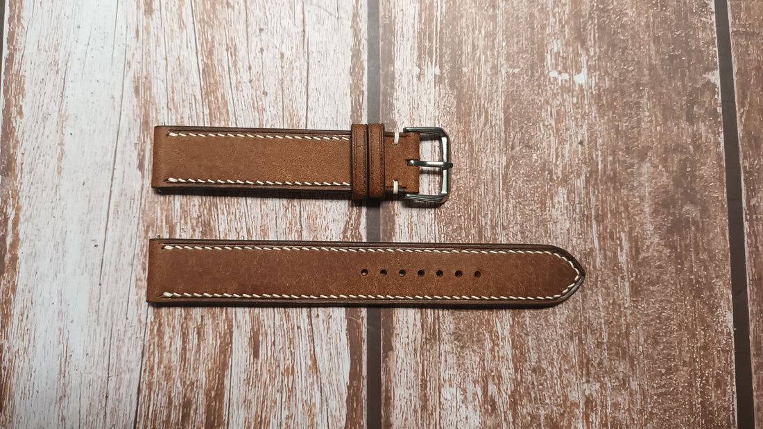 Whisky Maya Leather Strap For Omega Seamaster professional 300 M Watch