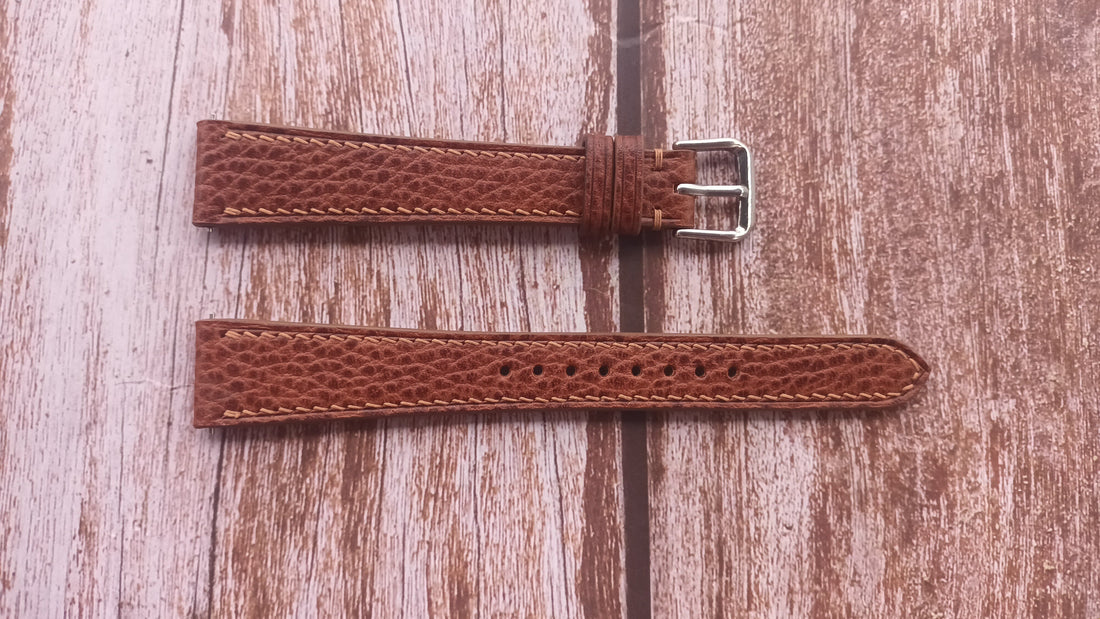 Whisky Dolaro Leather Strap Strap For 1965 Omega Square Dress Watch