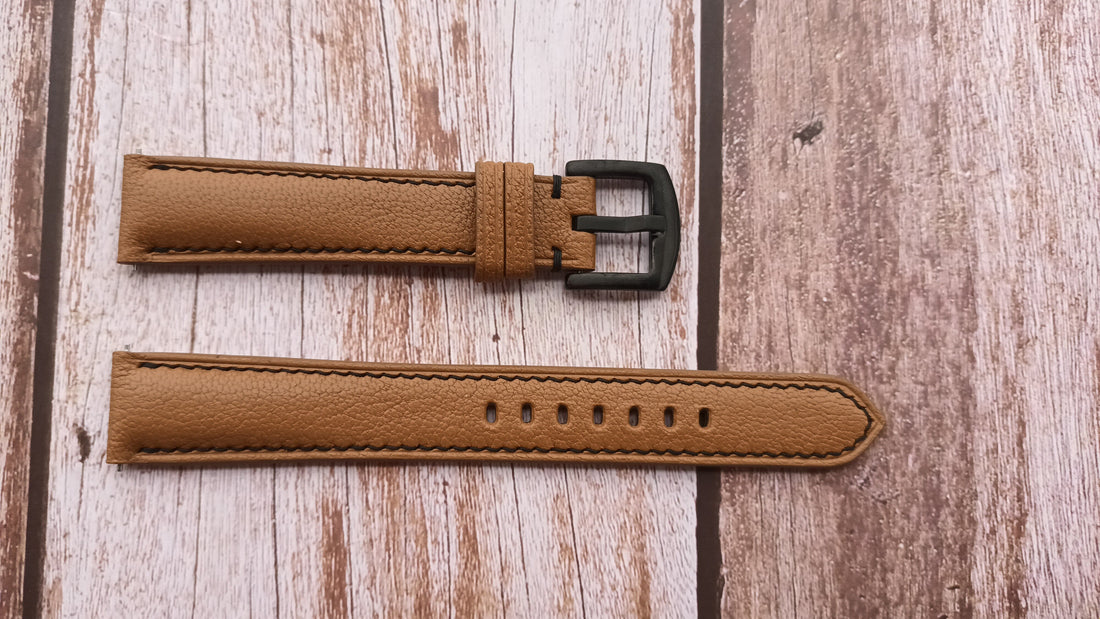 Brown Alran Goat Leather Strap For Omega Seamaster Diver 300m 007 James Bond Edition Watch