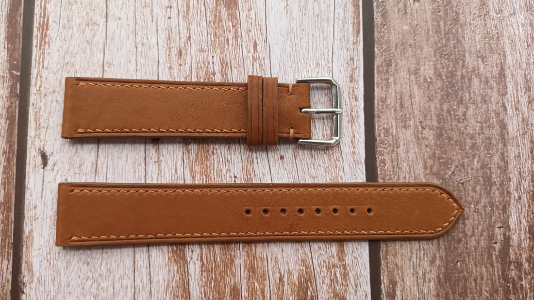 Brown Barenia Leather Strap For Breiling Navitimer 8 41 MM Watch