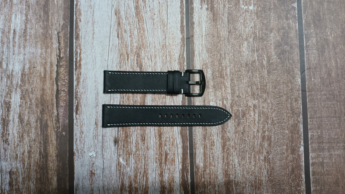 Black Swift Leather Strap For Blancpain Bathyscaphe Ceramic Watch