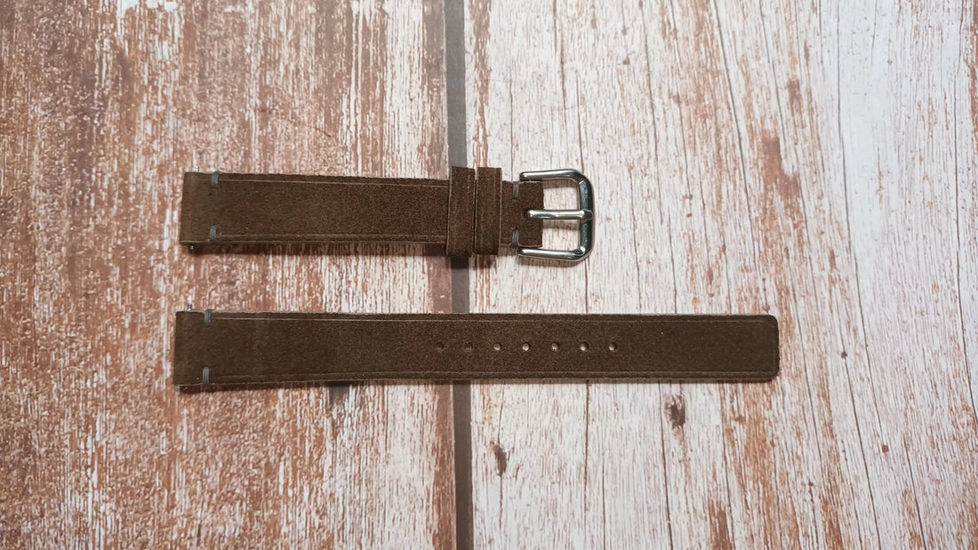 Dark Gray Suede Leather Strap For Zenith El Primero 1969 Watch