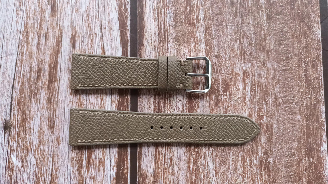Taupe Epsom Leather Strap For Lange 1 Timezone Watch