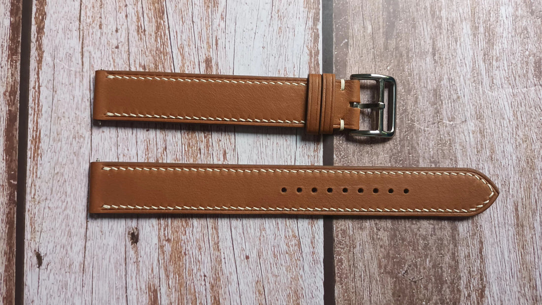 Brown Barenia Leather Strap For Galaxy 4 classic 42mm Watch