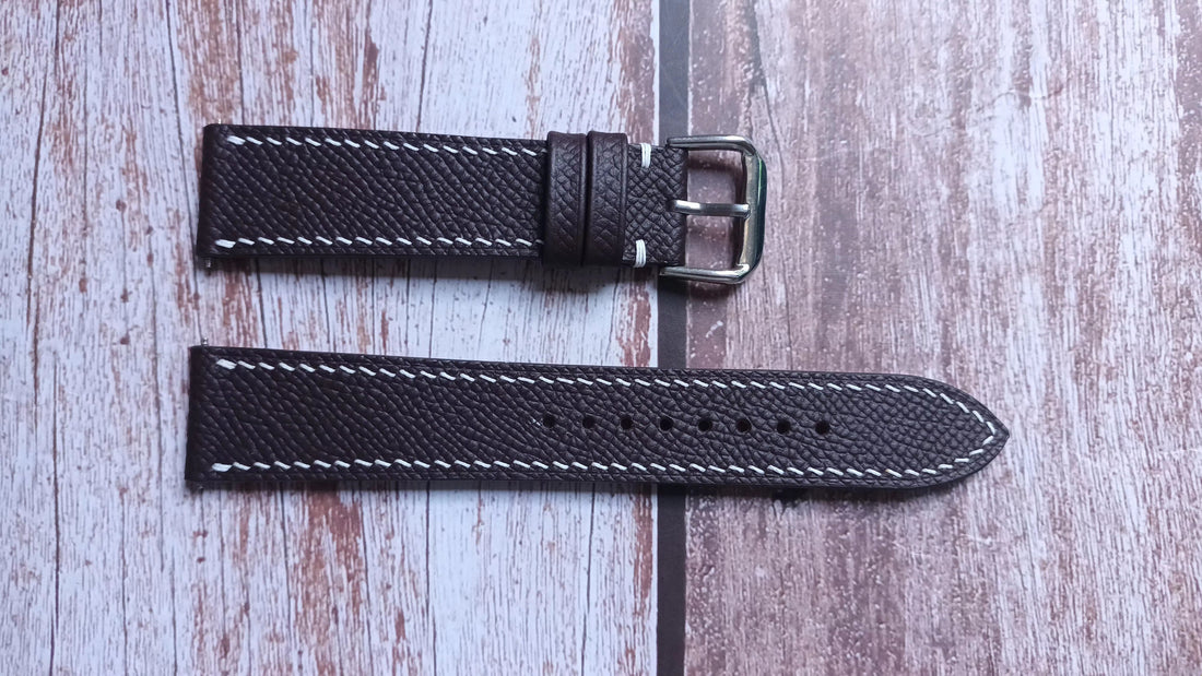 Brown Epsom Leather Strap For Sarb035 Watch