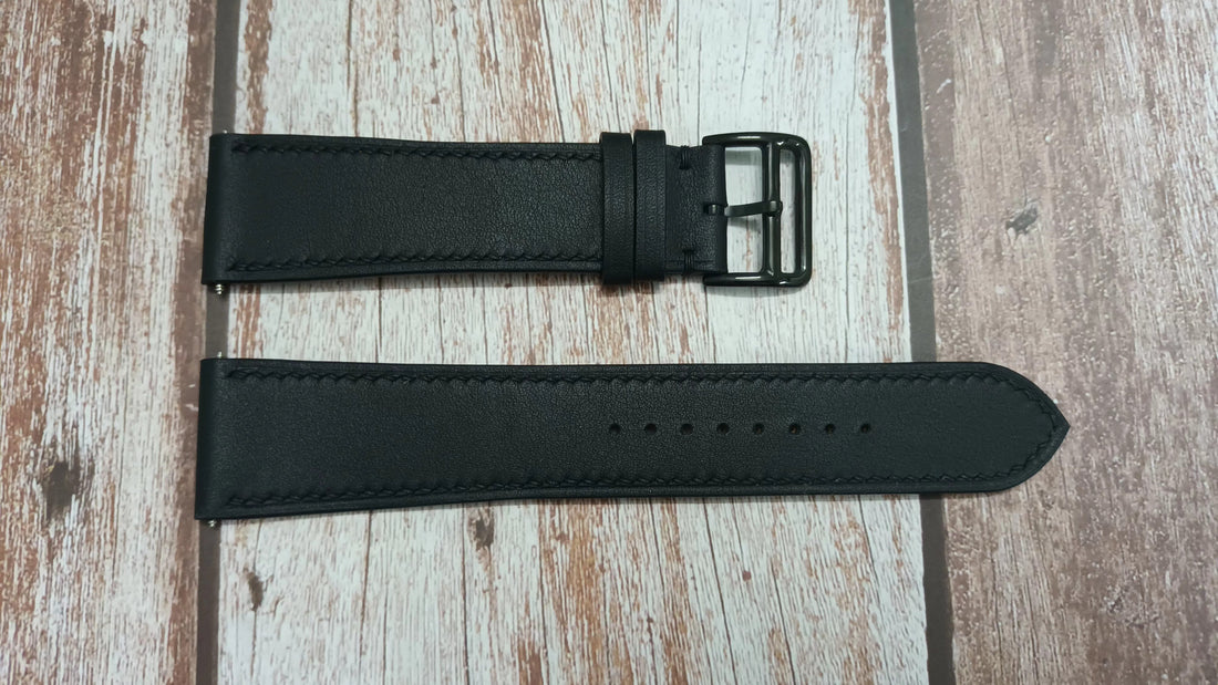 Black Swift Leather Strap For Joshua & Sons Watch