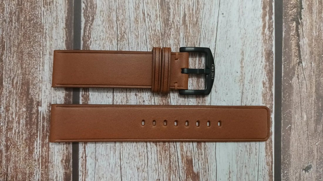 Brown Italian Veg Tanned Buttero Leather Strap For Movado Museum sport Chronograph(2019) Watch