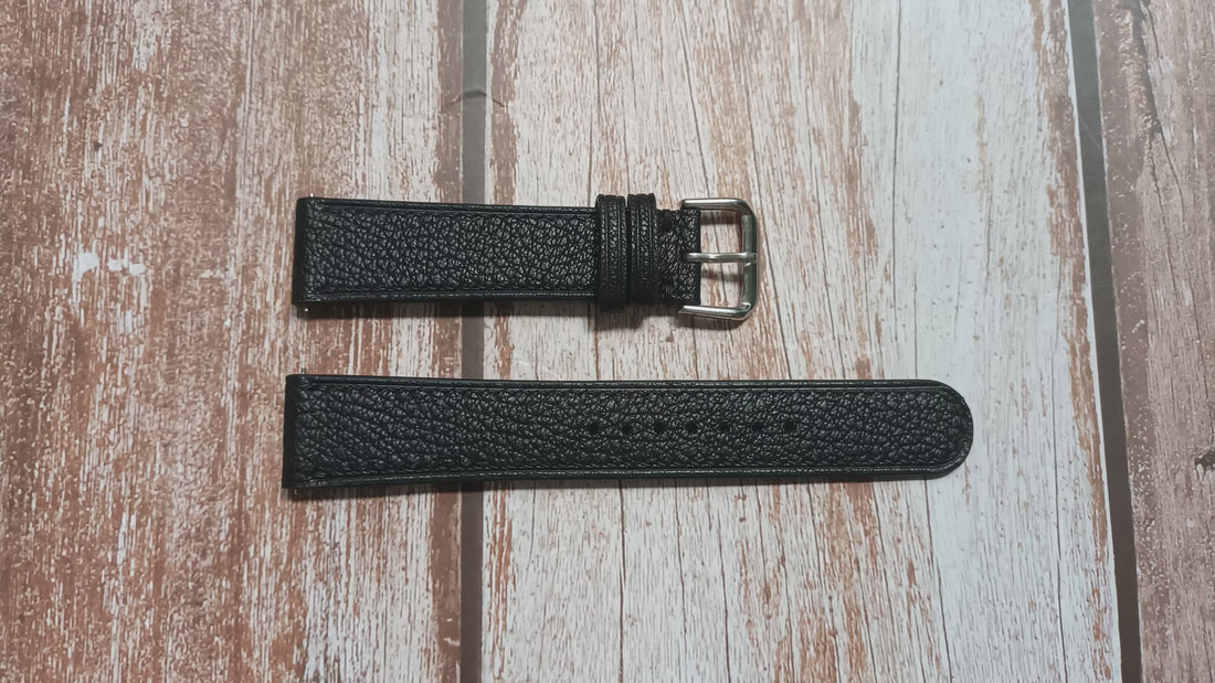 Black Alran Goat Leather Strap For Citizen Stiltto Watch