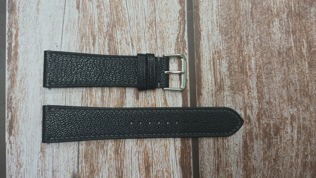 Black Alran Goat Leather Strap For FC-360XR6B4/6 Watch