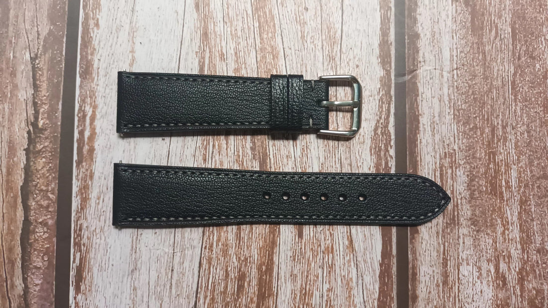 Black Alran Goat Leather Strap For Bulova Precisionist - 95B158 Watch
