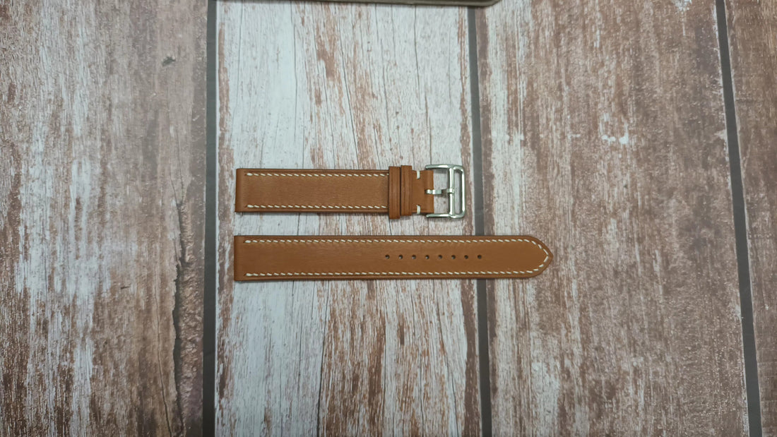 Brown Barenia Leather Strap For Galaxy 4 classic 42mm Watch