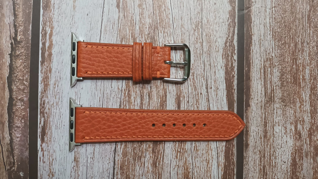 Orange Dolaro Leather Strap For Apple Watch Series 5 (40mm)