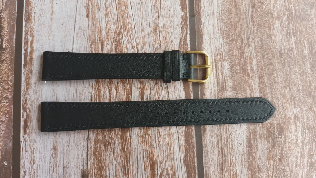 Black Swift Leather Strap For Timex TW2V047009J Watch