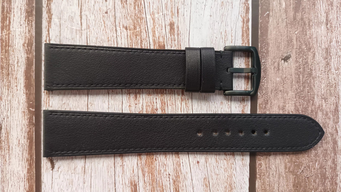Black Swift Leather Strap For MONDIA Watch