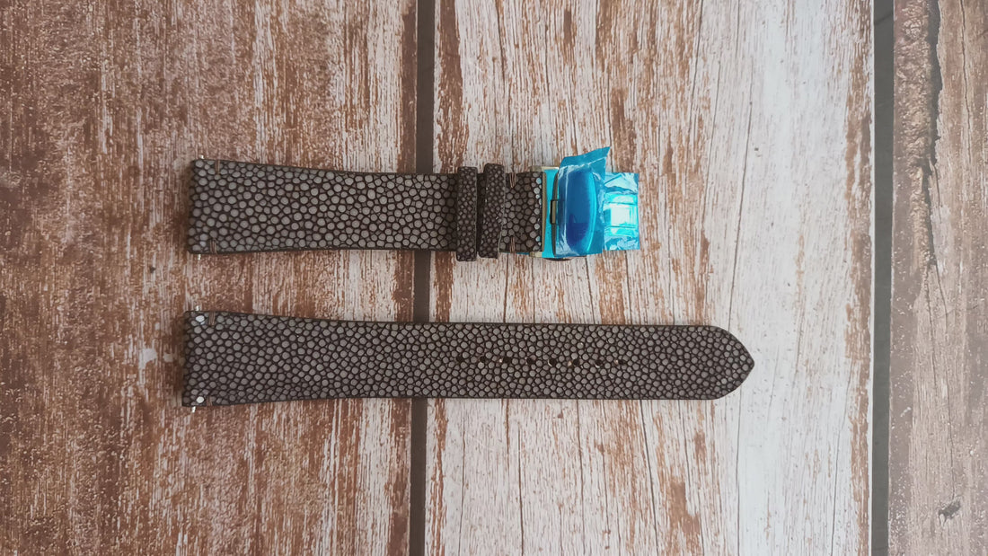 Brown Full Grain Stingray Leather Custom Strap