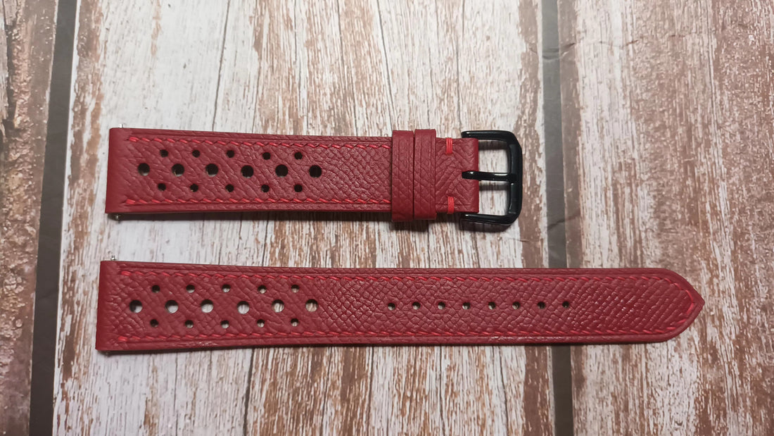 Red Epsom Leather Strap