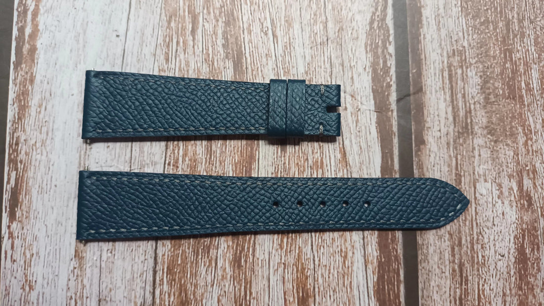 Navy Epsom Leather Strap