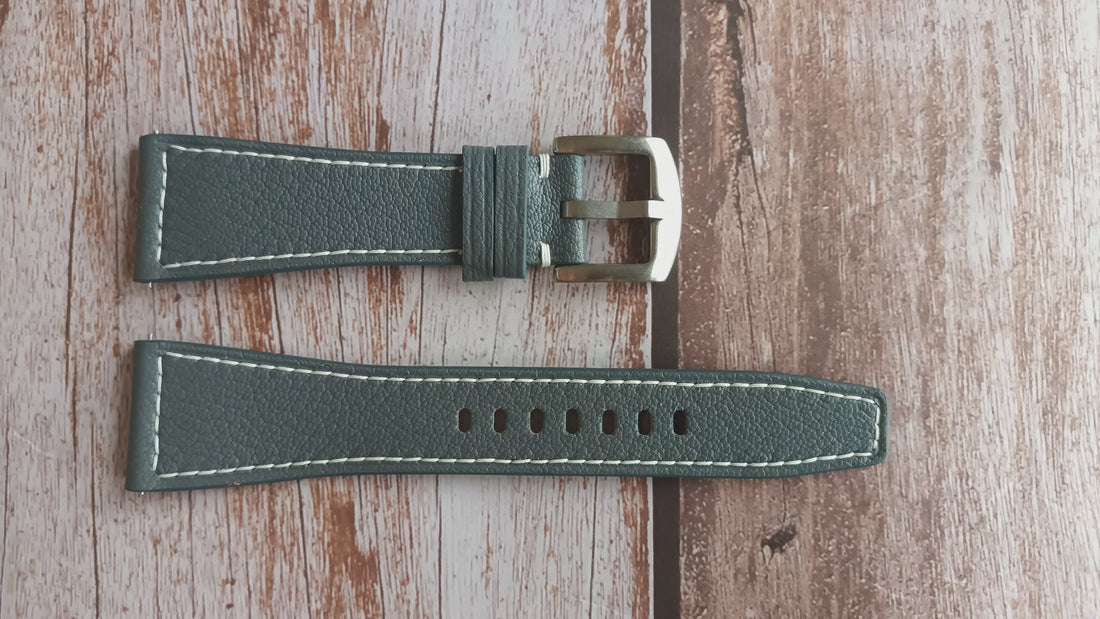 Gray Alran Goat Leather Strap