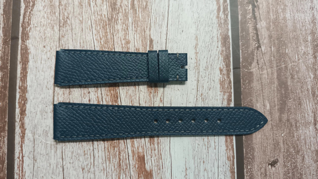Navy Epsom Leather Strap
