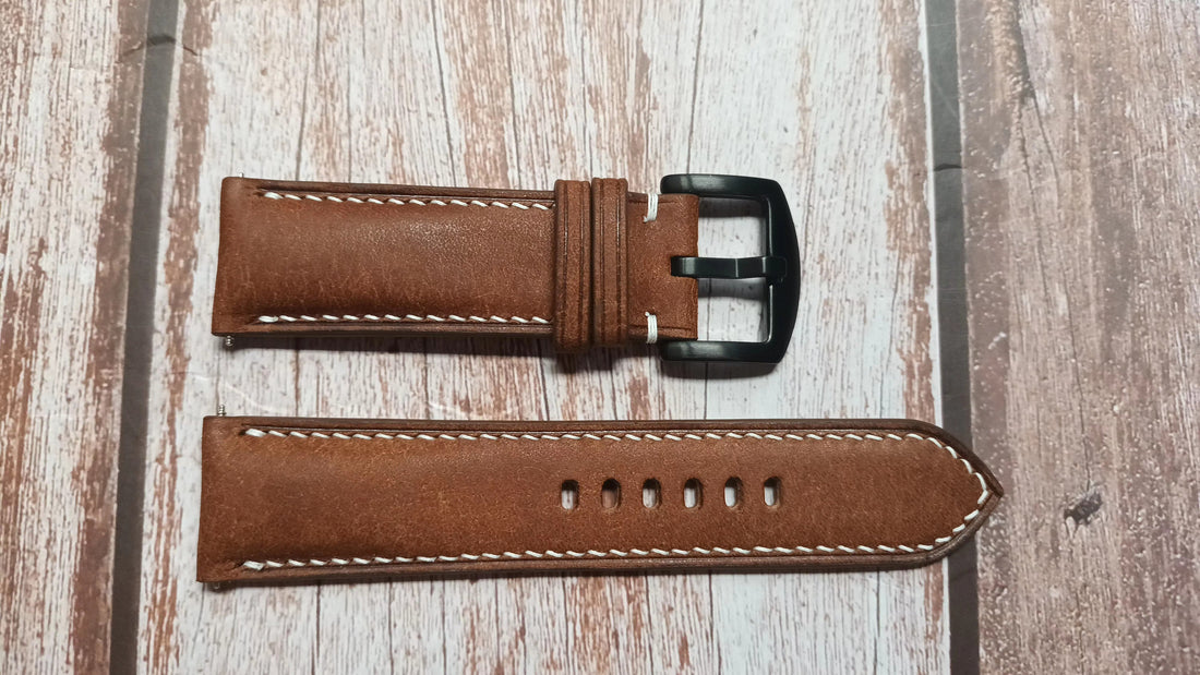 Whisky Maya Leather Strap For Chopard Mille Miglia 44mm Chronograph Watch