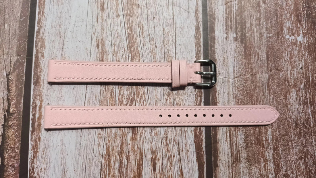 Pink Swift Leather Strap For Hello Kitty Watch from Japan Watch