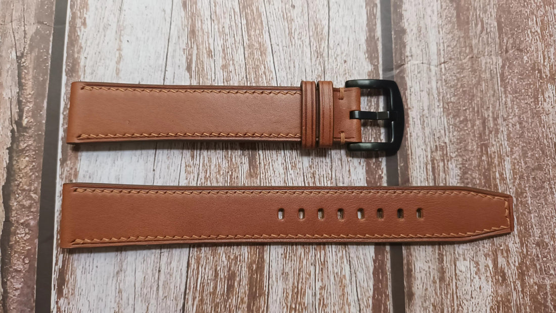 Brown Italian Veg Tanned Buttero Leather Strap