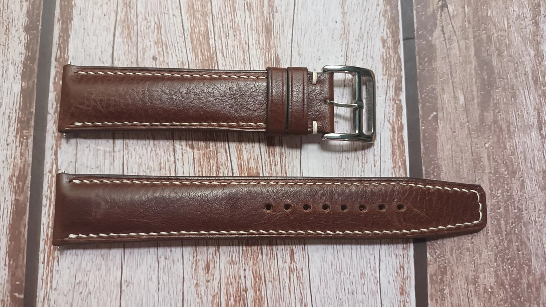 Brown Italian Veg Tanned Minerva Leather Strap For Orient FAC00008W0 Watch