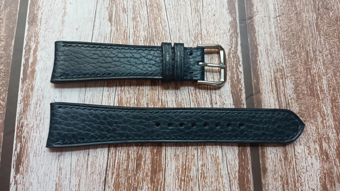 Navy Dolaro Leather Strap For PREMIER B25 DATORA 42 Watch