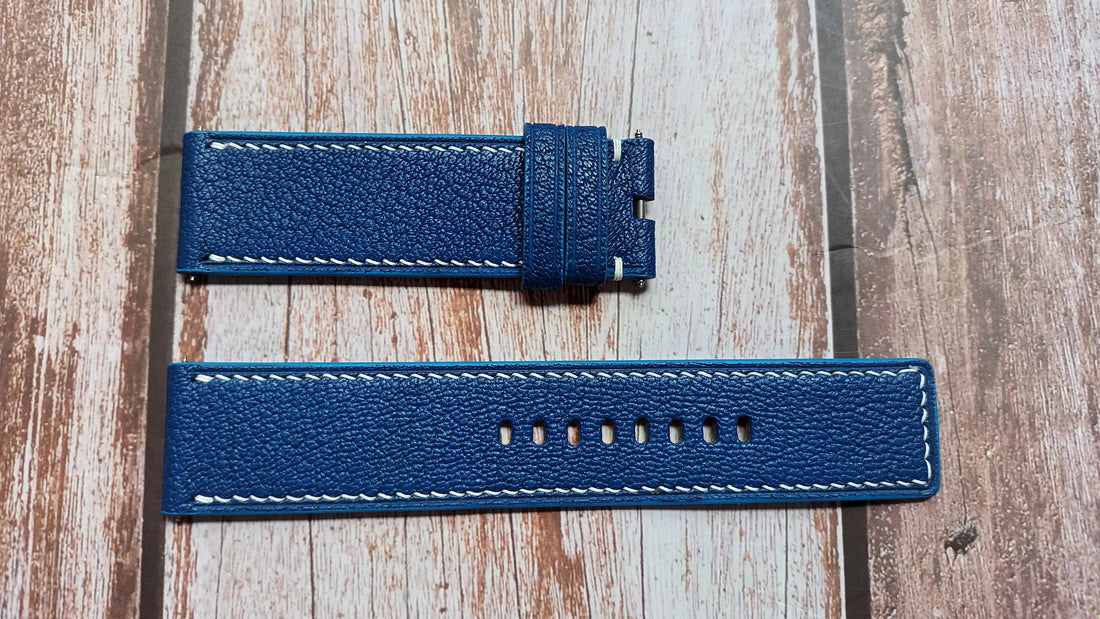 Blue Alran Goat Leather Strap