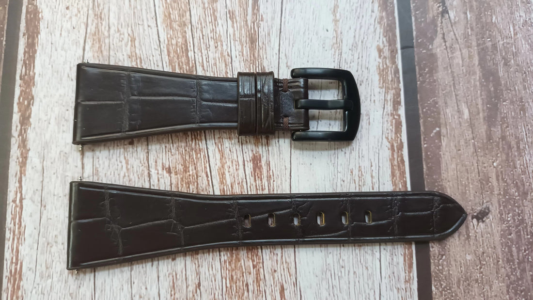 Brown Full Grain Crocodile Leather Strap