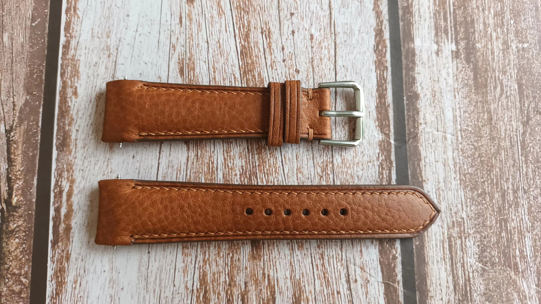 Brown Italian Veg Tanned Minerva Leather Strap