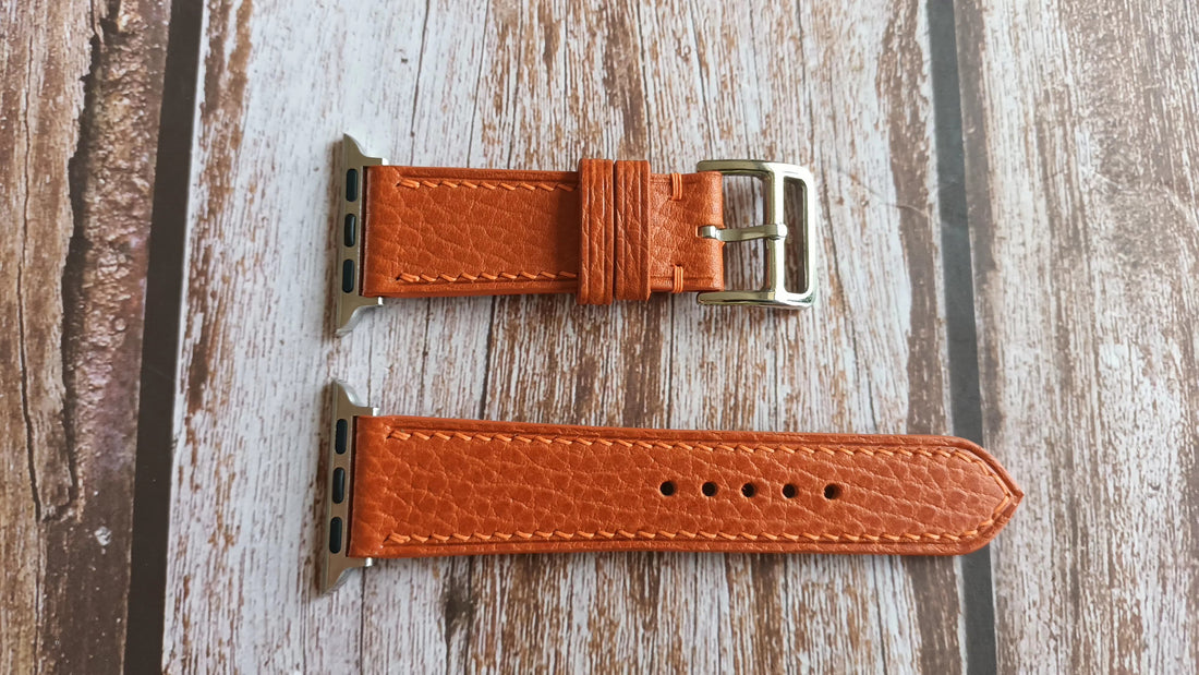 Orange Dolaro Leather Strap For Apple Watch Series 5 (40mm)
