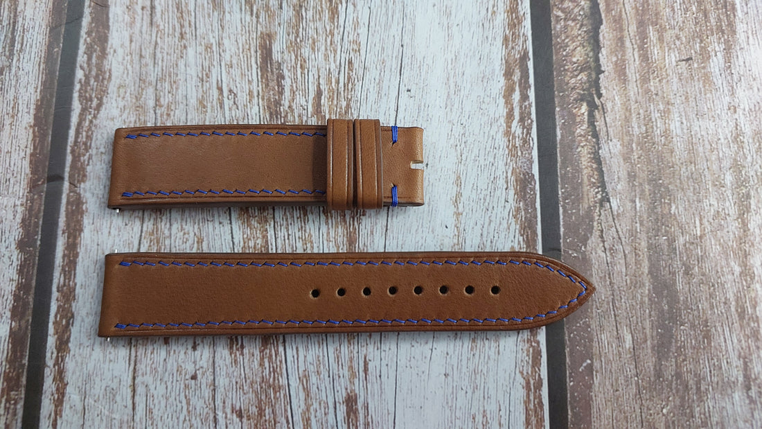 Brown Barenia Leather Strap For Longines Spirit 37mm Watch