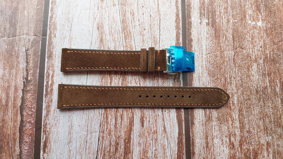 Dark Gray Suede Leather Strap For For Samsung Watch 5