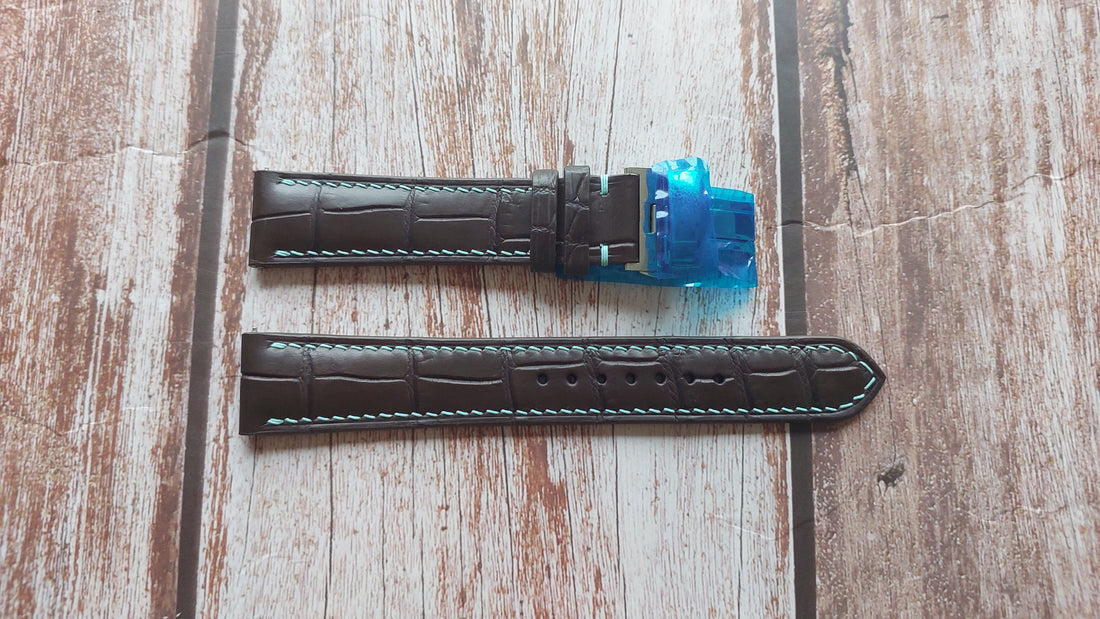 Brown Full Grain Crocodile Leather Strap