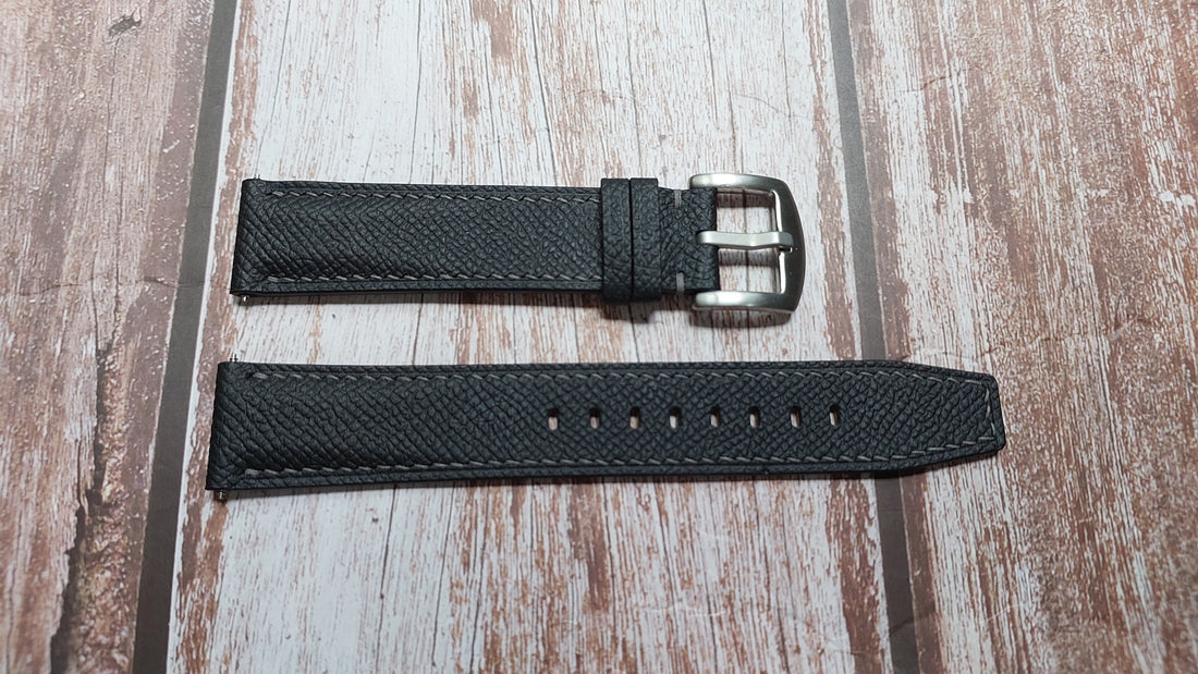 Black Epsom Leather Strap For Ball Engineer III King 43MM Watch