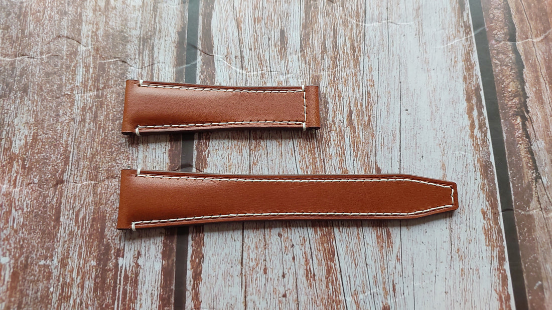 Brown Italian Veg Tanned Buttero Leather Strap