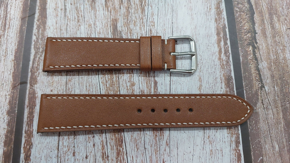 Brown Barenia Leather Strap For Tissot Heritage Hand Wind Watch