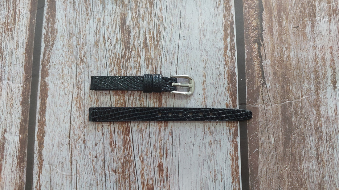 Black Lizard Leather Strap
