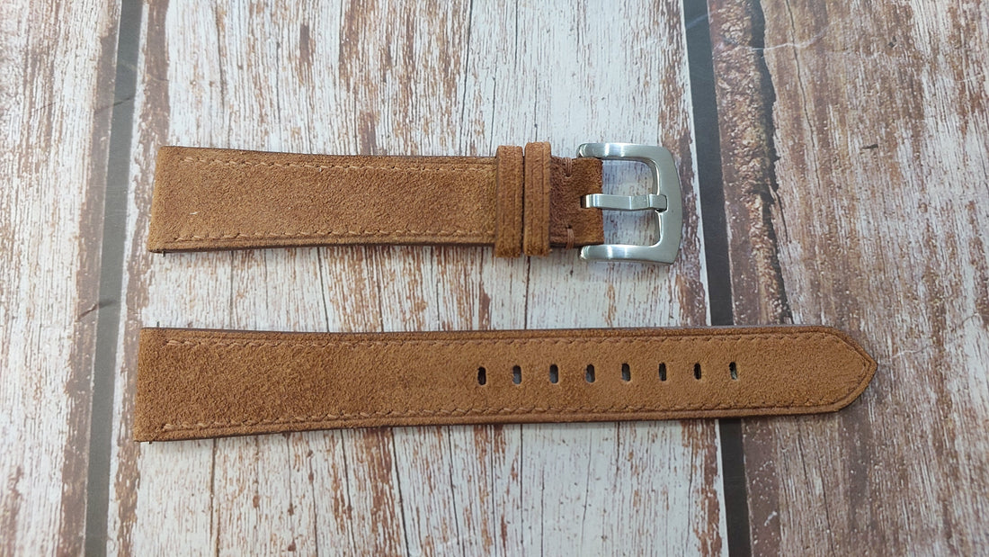 Whisky Suede Leather Strap For Oris Divers 65 42mm Watch