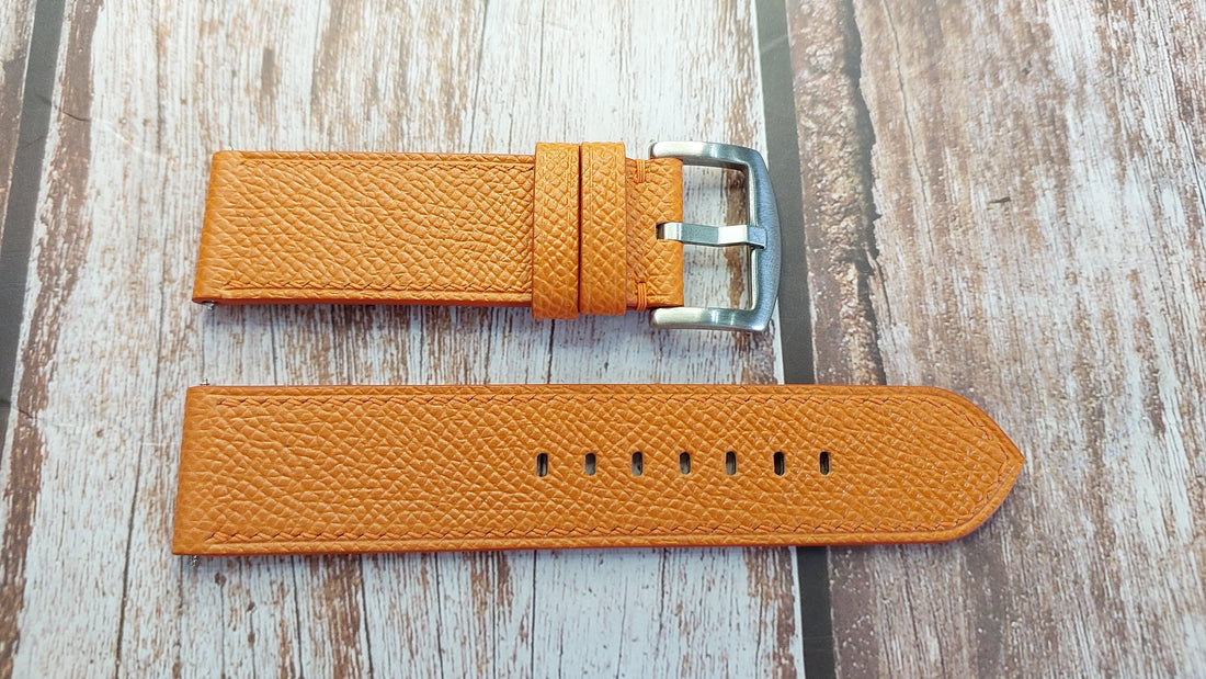 Orange Epsom Leather Strap
